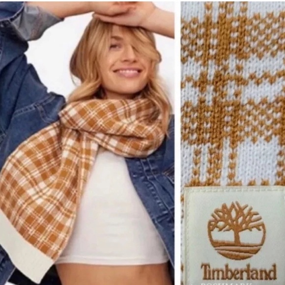 NWT Timberland Scarf Buffalo Plaid One Size in Package  Brown Outdoor Women’s - Picture 8 of 8